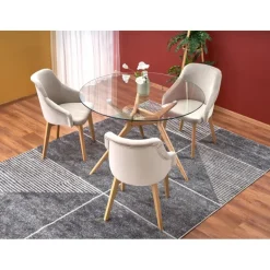 ASHMORE bord, - top - transparent, ben - Naturlig