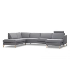 Ask hjørnesofa med højrevendt chaiselong & open-end