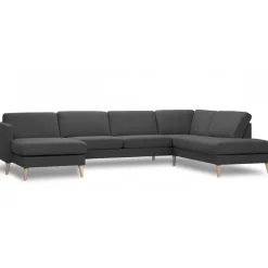 Ask hjørnesofa med Venstrevendt chaiselong & open-end Antracite