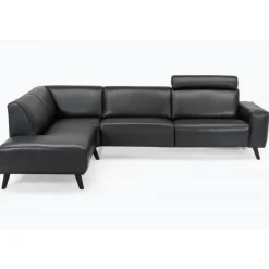 Assens læder Hjørnesofa med open end - Venstrevendt