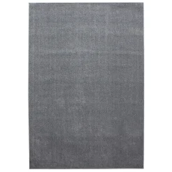 Ata Kortluvet tæppe Ensfarvet - Lysegrå