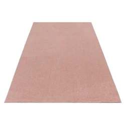 Ata Kortluvet tæppe Ensfarvet - Rosa