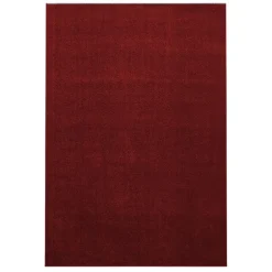 Ata Kortluvet tæppe Ensfarvet - Rød