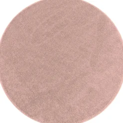 Ata Rund Kortluvet tæppe Ensfarvet - Rosa