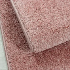 Ata Rund Kortluvet tæppe Ensfarvet - Rosa