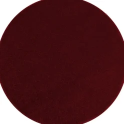 Ata Rund Kortluvet tæppe Ensfarvet - Rød