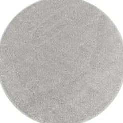 Ata Rund Kortluvet tæppe Ensfarvet - Creme