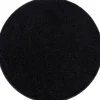 Ata Rund Kortluvet tæppe Ensfarvet - Antracit