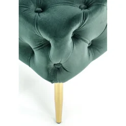 ATHENA bænk - Mørkegrøn/guld