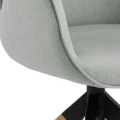 Aura spisebordsstol med armlæn grå stof