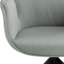 Aura spisebordsstol med armlæn grå stof