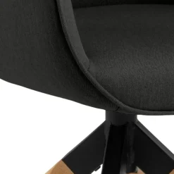 Aura spisebordsstol med armlæn grå stof