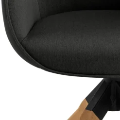 Aura spisebordsstol med armlæn grå stof