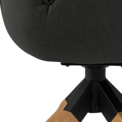 Aura spisebordsstol med armlæn grå stof