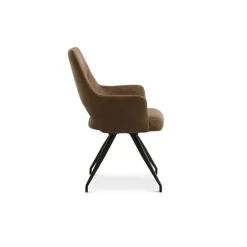 Aya spisebordsstol - Almond Bull microfiber læder