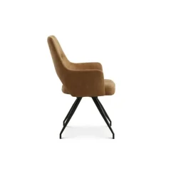 Aya spisebordsstol - Caramel Bull microfiber læder