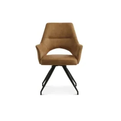 Aya spisebordsstol - Caramel Bull microfiber læder