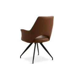 Aya spisebordsstol - Cognac Semianilin okselæder