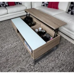 Azalea sofabord - Hvid/Eg