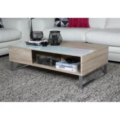 Azalea sofabord - Hvid/Eg