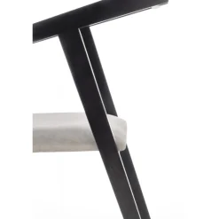 AZUL Spisebordsstol, - fløjl - Grå