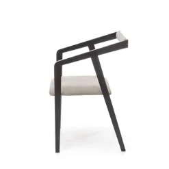 AZUL Spisebordsstol, - fløjl - Grå