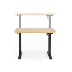 B53 skrivebord med justerbar højde, gylden eg / Sort