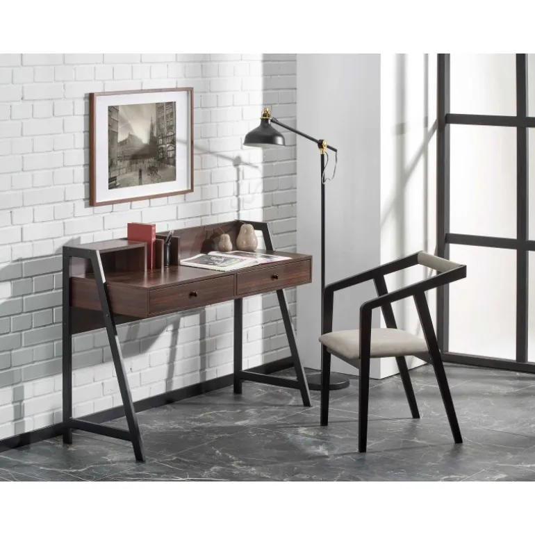 B47 skrivebord Valnød / Sort