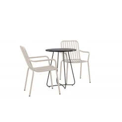 Bacong Rund Loungesæt - Havemøbelsæt - Beige,Sort
