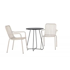 Bacong Rund Loungesæt - Havemøbelsæt - Beige,Sort