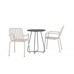 Bacong Rund Loungesæt - Havemøbelsæt - Beige,Sort