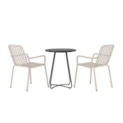 Bacong Rund Loungesæt - Havemøbelsæt - Beige,Sort