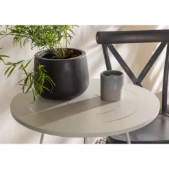 Bacong Rund Loungesæt - Havemøbelsæt - Beige,Mørkegrå