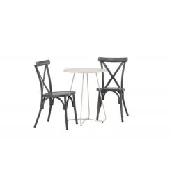 Bacong Rund Loungesæt - Havemøbelsæt - Beige,Mørkegrå