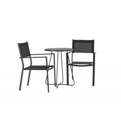 Bacong Rund Loungesæt - Havemøbelsæt - Sort