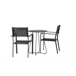 Bacong Rund Loungesæt - Havemøbelsæt - Sort