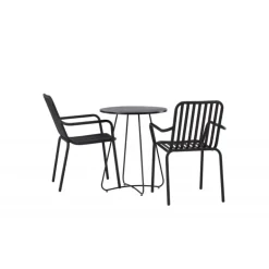 Bacong Rund Loungesæt - Havemøbelsæt - Sort