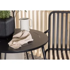 Bacong Rund Loungesæt - Havemøbelsæt - Sort