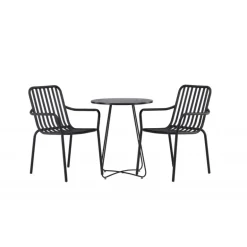 Bacong Rund Loungesæt - Havemøbelsæt - Sort