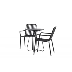 Bacong Rund Loungesæt - Havemøbelsæt - Sort