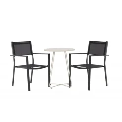 Bacong Rundt Loungesæt - Havemøbelsæt - Beige,Sort