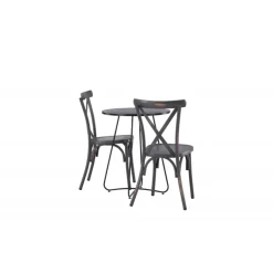 Bacong Rundt Loungesæt - Havemøbelsæt - Sort,Mørkegrå