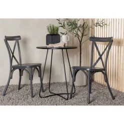 Bacong Rundt Loungesæt - Havemøbelsæt - Sort,Mørkegrå