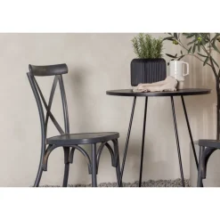 Bacong Rundt Loungesæt - Havemøbelsæt - Sort,Mørkegrå