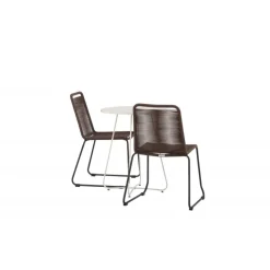 Bacong Rundt Loungesæt - Havemøbelsæt - Beige,Brun