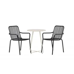 Bacong Rundt Loungesæt - Havemøbelsæt - Beige,Sort
