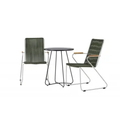 Bacong Rundt Loungesæt - Havemøbelsæt - Sort,Grøn