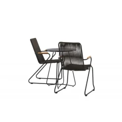 Bacong Rundt Loungesæt - Havemøbelsæt - Sort