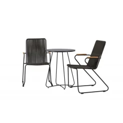 Bacong Rundt Loungesæt - Havemøbelsæt - Sort