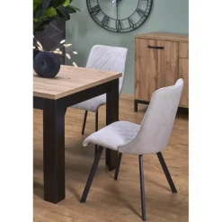 BAGIO Spisebordmedudtræk, Artisan Eg / Sort